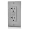 Leviton GFCI Receptacle, 20A, 125Vac, 5-20R, Gray GFNT2-GY - alternate 1